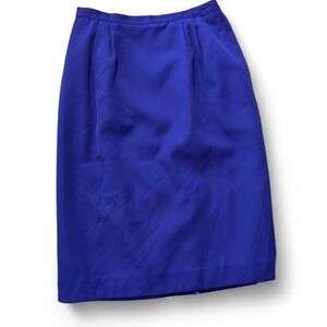 Rare‎ Vintage 80s Christopher Royal Blue Pencil Skirt, Women's Size 10